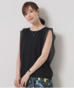 ITS'DEMO / イッツデモ カットソー | 【洗濯機OK】ショルダーレースプルオーバー
