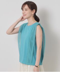 ITS'DEMO / イッツデモ カットソー | 【洗濯機OK】ショルダーレースプルオーバー