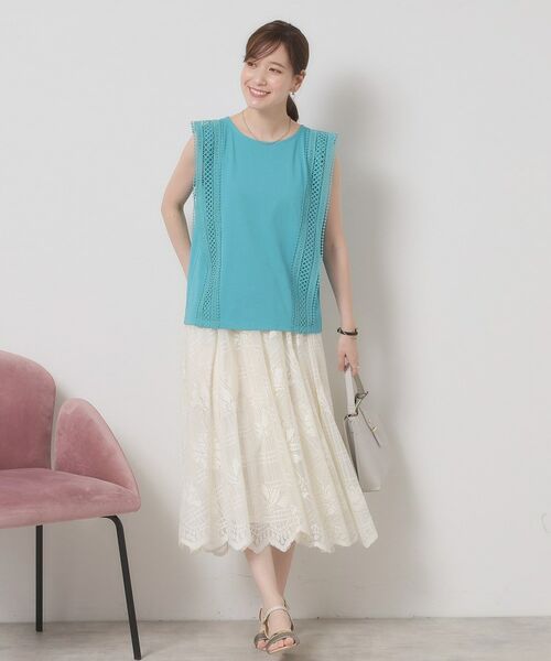 ITS'DEMO / イッツデモ カットソー | 【洗濯機OK】ショルダーレースプルオーバー | 詳細11