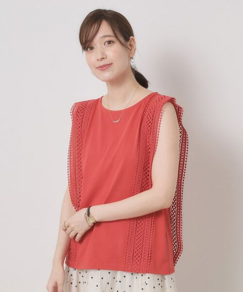 ITS'DEMO / イッツデモ カットソー | 【洗濯機OK】ショルダーレースプルオーバー | 詳細13