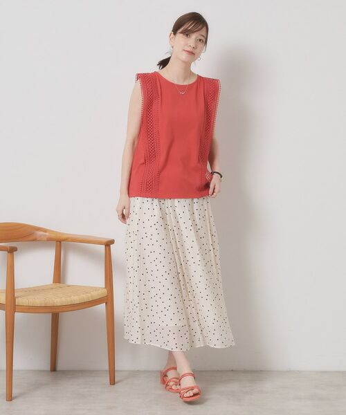 ITS'DEMO / イッツデモ カットソー | 【洗濯機OK】ショルダーレースプルオーバー | 詳細15