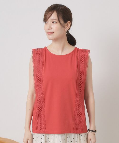 ITS'DEMO / イッツデモ カットソー | 【洗濯機OK】ショルダーレースプルオーバー | 詳細17