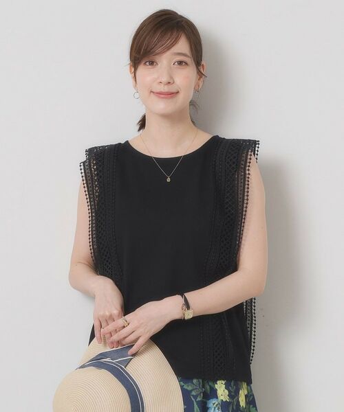 ITS'DEMO / イッツデモ カットソー | 【洗濯機OK】ショルダーレースプルオーバー | 詳細5