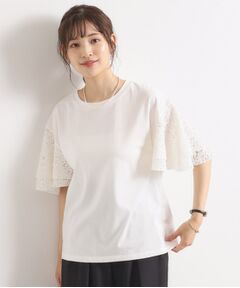 ITS'DEMO / イッツデモ カットソー | 【手洗い可】袖フレアレースプルオーバー
