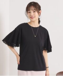 ITS'DEMO / イッツデモ カットソー | 【手洗い可】袖フレアレースプルオーバー