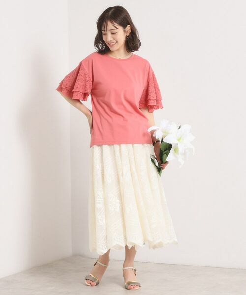 ITS'DEMO / イッツデモ カットソー | 【手洗い可】袖フレアレースプルオーバー | 詳細15