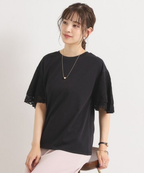 ITS'DEMO / イッツデモ カットソー | 【手洗い可】袖フレアレースプルオーバー | 詳細5