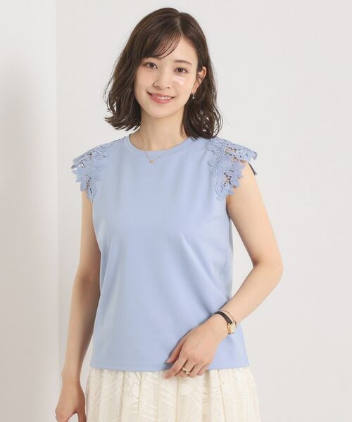 ITS'DEMO / イッツデモ カットソー | 【手洗い可】袖レースポンチプルオーバー | 詳細13