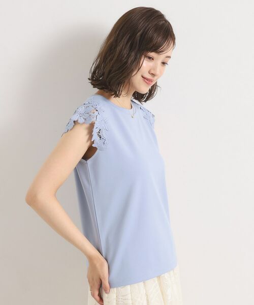 ITS'DEMO / イッツデモ カットソー | 【手洗い可】袖レースポンチプルオーバー | 詳細14