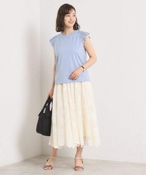 ITS'DEMO / イッツデモ カットソー | 【手洗い可】袖レースポンチプルオーバー | 詳細15