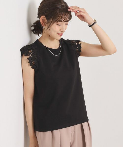 ITS'DEMO / イッツデモ カットソー | 【手洗い可】袖レースポンチプルオーバー | 詳細5
