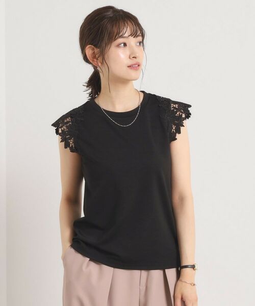 ITS'DEMO / イッツデモ カットソー | 【手洗い可】袖レースポンチプルオーバー | 詳細6