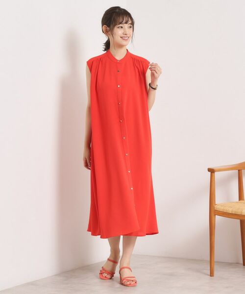 ITS'DEMO / イッツデモ ミニ丈・ひざ丈ワンピース | 【接触冷感／手洗い可】前開きワンピース | 詳細11