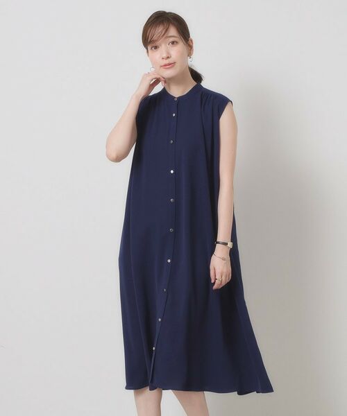 ITS'DEMO / イッツデモ ミニ丈・ひざ丈ワンピース | 【接触冷感／手洗い可】前開きワンピース | 詳細14