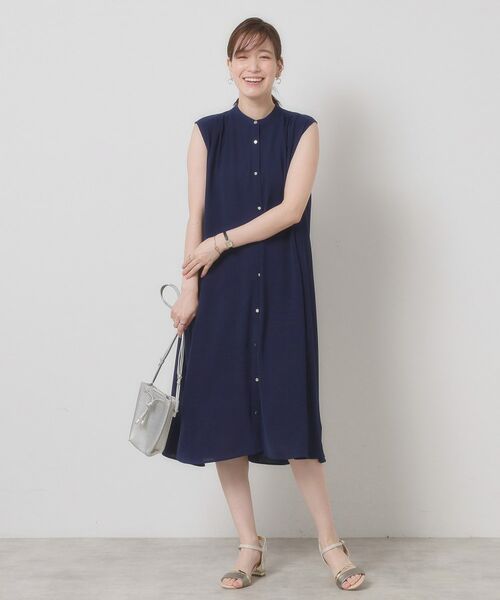 ITS'DEMO / イッツデモ ミニ丈・ひざ丈ワンピース | 【接触冷感／手洗い可】前開きワンピース | 詳細15