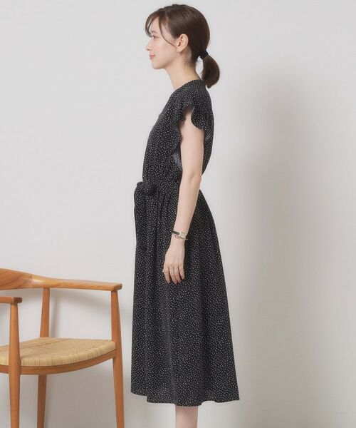 ITS'DEMO / イッツデモ ミニ丈・ひざ丈ワンピース | 【手洗い可】フリル袖ブラウジングワンピース | 詳細18