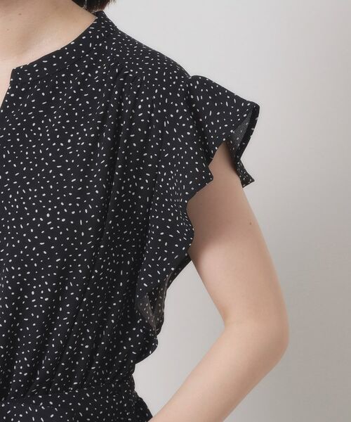 ITS'DEMO / イッツデモ ミニ丈・ひざ丈ワンピース | 【手洗い可】フリル袖ブラウジングワンピース | 詳細21