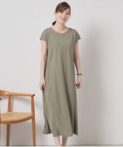 ITS'DEMO / イッツデモ ロング・マキシ丈ワンピース | 【接触冷感／洗濯機OK】カノコカットフレアワンピース