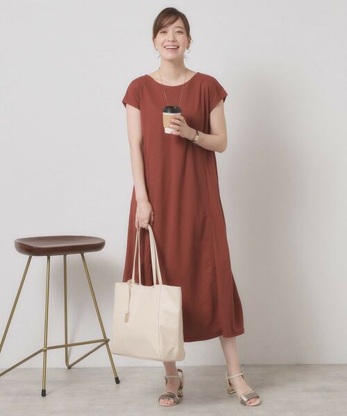 ITS'DEMO / イッツデモ ロング・マキシ丈ワンピース | 【接触冷感／洗濯機OK】カノコカットフレアワンピース | 詳細11