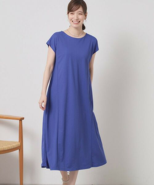 ITS'DEMO / イッツデモ ロング・マキシ丈ワンピース | 【接触冷感／洗濯機OK】カノコカットフレアワンピース | 詳細17