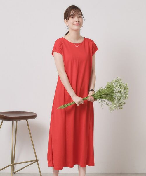 ITS'DEMO / イッツデモ ロング・マキシ丈ワンピース | 【接触冷感／洗濯機OK】カノコカットフレアワンピース | 詳細22