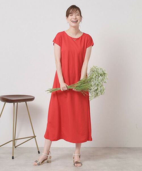 ITS'DEMO / イッツデモ ロング・マキシ丈ワンピース | 【接触冷感／洗濯機OK】カノコカットフレアワンピース | 詳細23