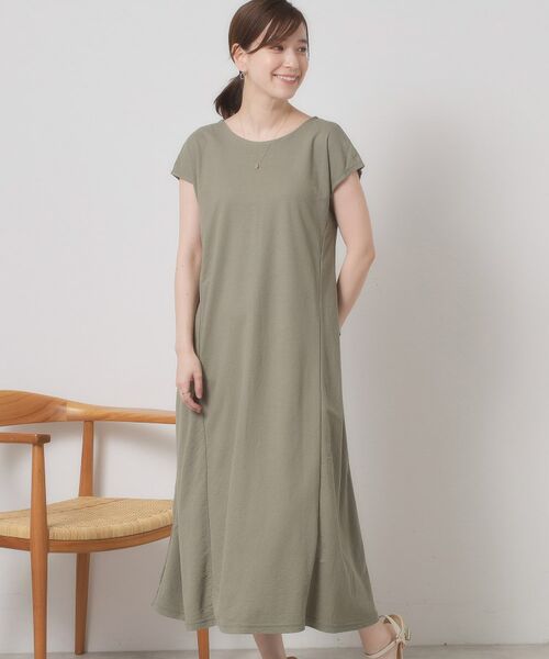 ITS'DEMO / イッツデモ ロング・マキシ丈ワンピース | 【接触冷感／洗濯機OK】カノコカットフレアワンピース | 詳細5