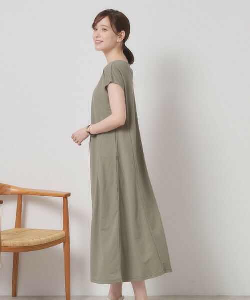 ITS'DEMO / イッツデモ ロング・マキシ丈ワンピース | 【接触冷感／洗濯機OK】カノコカットフレアワンピース | 詳細6