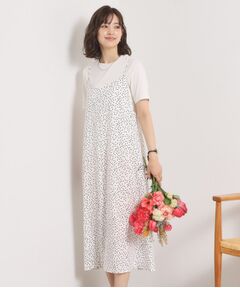 ITS'DEMO / イッツデモ ワンピース | 【UVカット／速乾／冷感／洗濯機OK／洗濯後しわになりにくい】麻調ストレッチキャミワンピ＜ラク服シリーズ＞