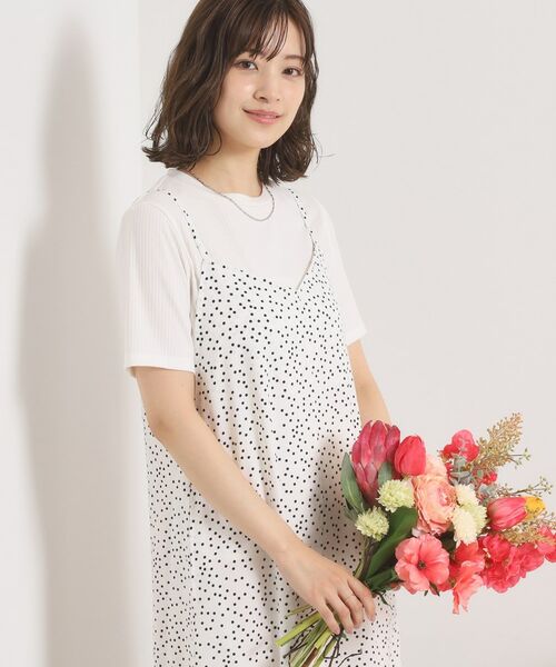 ITS'DEMO / イッツデモ ワンピース | 【UVカット／速乾／冷感／洗濯機OK／洗濯後しわになりにくい】麻調ストレッチキャミワンピ＜ラク服シリーズ＞ | 詳細1