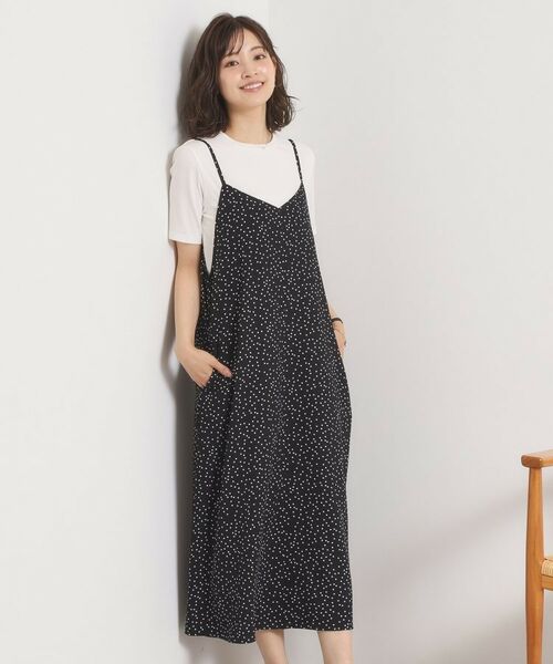 ITS'DEMO / イッツデモ ワンピース | 【UVカット／速乾／冷感／洗濯機OK／洗濯後しわになりにくい】麻調ストレッチキャミワンピ＜ラク服シリーズ＞ | 詳細10