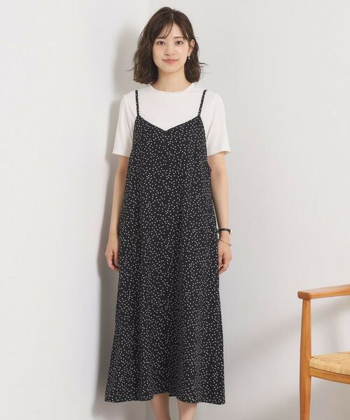 ITS'DEMO / イッツデモ ワンピース | 【UVカット／速乾／冷感／洗濯機OK／洗濯後しわになりにくい】麻調ストレッチキャミワンピ＜ラク服シリーズ＞ | 詳細13