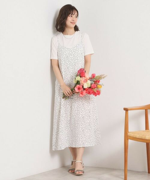 ITS'DEMO / イッツデモ ワンピース | 【UVカット／速乾／冷感／洗濯機OK／洗濯後しわになりにくい】麻調ストレッチキャミワンピ＜ラク服シリーズ＞ | 詳細3