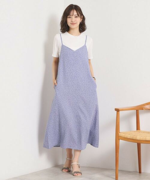 ITS'DEMO / イッツデモ ワンピース | 【UVカット／速乾／冷感／洗濯機OK／洗濯後しわになりにくい】麻調ストレッチキャミワンピ＜ラク服シリーズ＞ | 詳細6