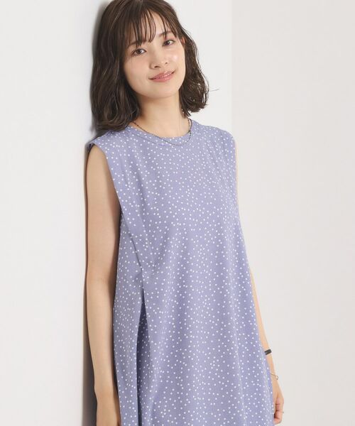 ITS'DEMO / イッツデモ ロング・マキシ丈ワンピース | 【UVカット／速乾／冷感／洗濯機OK／洗濯後しわになりにくい】麻調ストレッチ肩タックワンピース＜ラク服シリーズ＞ | 詳細13