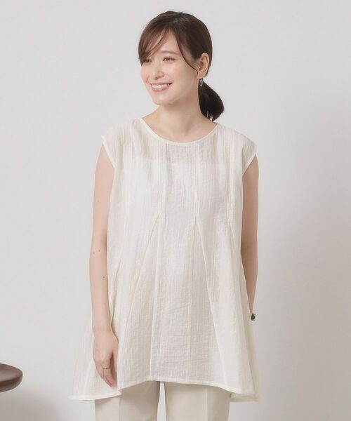 ITS'DEMO / イッツデモ シャツ・ブラウス | 【手洗い可】シアーストライプブラウス | 詳細13