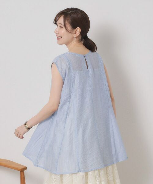 ITS'DEMO / イッツデモ シャツ・ブラウス | 【手洗い可】シアーストライプブラウス | 詳細5