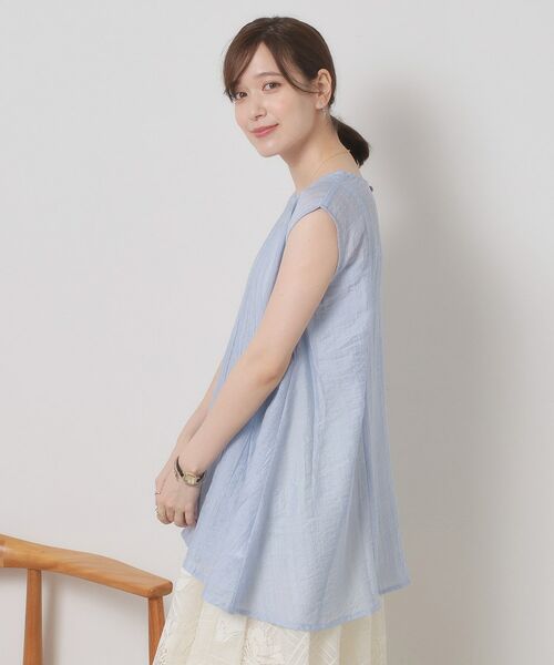 ITS'DEMO / イッツデモ シャツ・ブラウス | 【手洗い可】シアーストライプブラウス | 詳細6