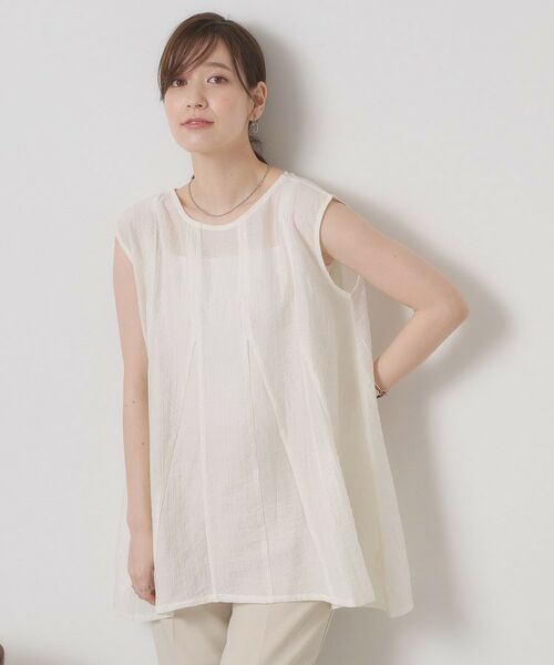 ITS'DEMO / イッツデモ シャツ・ブラウス | 【手洗い可】シアーストライプブラウス | 詳細9