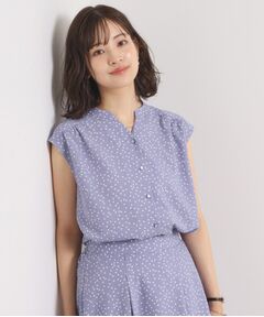 ITS'DEMO / イッツデモ シャツ・ブラウス | 【UVカット／速乾／冷感／洗濯機OK／洗濯後しわになりにくい】麻調ストレッチ前開きブラウス＜ラク服シリーズ＞