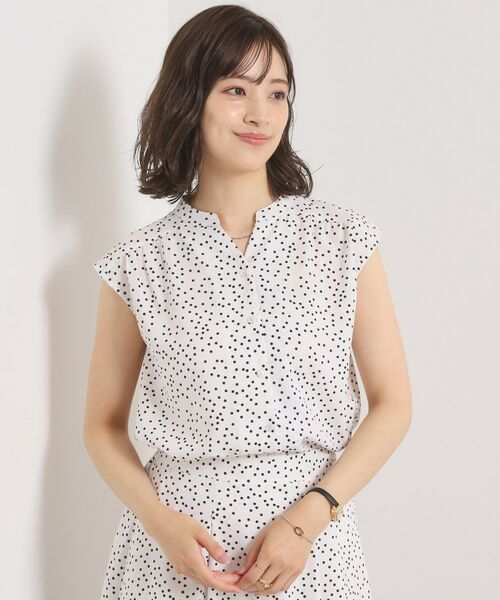 ITS'DEMO / イッツデモ シャツ・ブラウス | 【UVカット／速乾／冷感／洗濯機OK／洗濯後しわになりにくい】麻調ストレッチ前開きブラウス＜ラク服シリーズ＞ | 詳細13