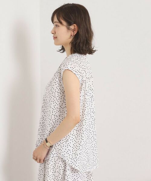 ITS'DEMO / イッツデモ シャツ・ブラウス | 【UVカット／速乾／冷感／洗濯機OK／洗濯後しわになりにくい】麻調ストレッチ前開きブラウス＜ラク服シリーズ＞ | 詳細18