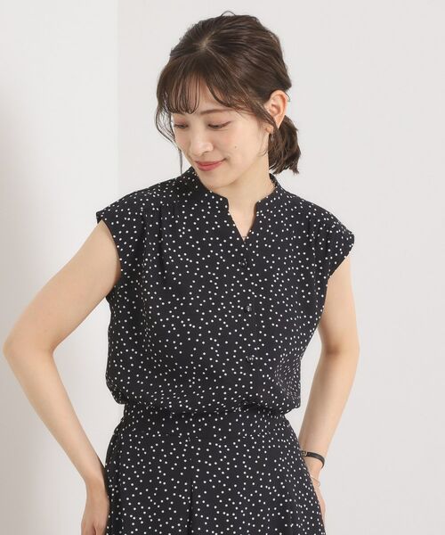 ITS'DEMO / イッツデモ シャツ・ブラウス | 【UVカット／速乾／冷感／洗濯機OK／洗濯後しわになりにくい】麻調ストレッチ前開きブラウス＜ラク服シリーズ＞ | 詳細5