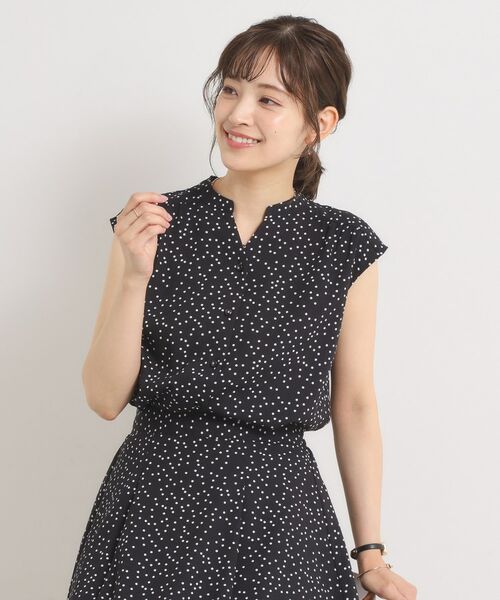 ITS'DEMO / イッツデモ シャツ・ブラウス | 【UVカット／速乾／冷感／洗濯機OK／洗濯後しわになりにくい】麻調ストレッチ前開きブラウス＜ラク服シリーズ＞ | 詳細6