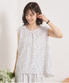 ITS'DEMO / イッツデモ シャツ・ブラウス | 【UVカット／速乾／冷感／洗濯機OK／洗濯後しわになりにくい】麻調ストレッチタックブラウス＜ラク服シリーズ＞