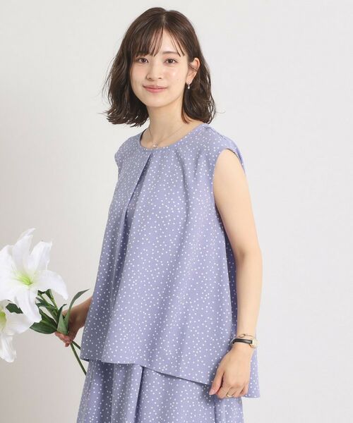 ITS'DEMO / イッツデモ シャツ・ブラウス | 【UVカット／速乾／冷感／洗濯機OK／洗濯後しわになりにくい】麻調ストレッチタックブラウス＜ラク服シリーズ＞ | 詳細13