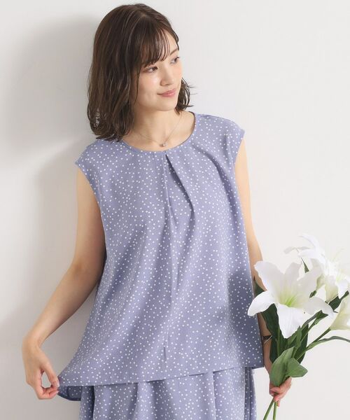 ITS'DEMO / イッツデモ シャツ・ブラウス | 【UVカット／速乾／冷感／洗濯機OK／洗濯後しわになりにくい】麻調ストレッチタックブラウス＜ラク服シリーズ＞ | 詳細14