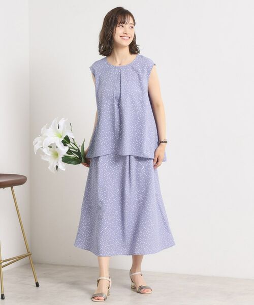 ITS'DEMO / イッツデモ シャツ・ブラウス | 【UVカット／速乾／冷感／洗濯機OK／洗濯後しわになりにくい】麻調ストレッチタックブラウス＜ラク服シリーズ＞ | 詳細15