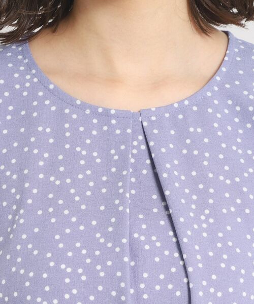 ITS'DEMO / イッツデモ シャツ・ブラウス | 【UVカット／速乾／冷感／洗濯機OK／洗濯後しわになりにくい】麻調ストレッチタックブラウス＜ラク服シリーズ＞ | 詳細20