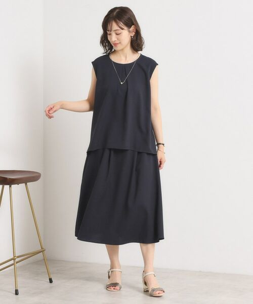 ITS'DEMO / イッツデモ シャツ・ブラウス | 【UVカット／速乾／冷感／洗濯機OK／洗濯後しわになりにくい】麻調ストレッチタックブラウス＜ラク服シリーズ＞ | 詳細3